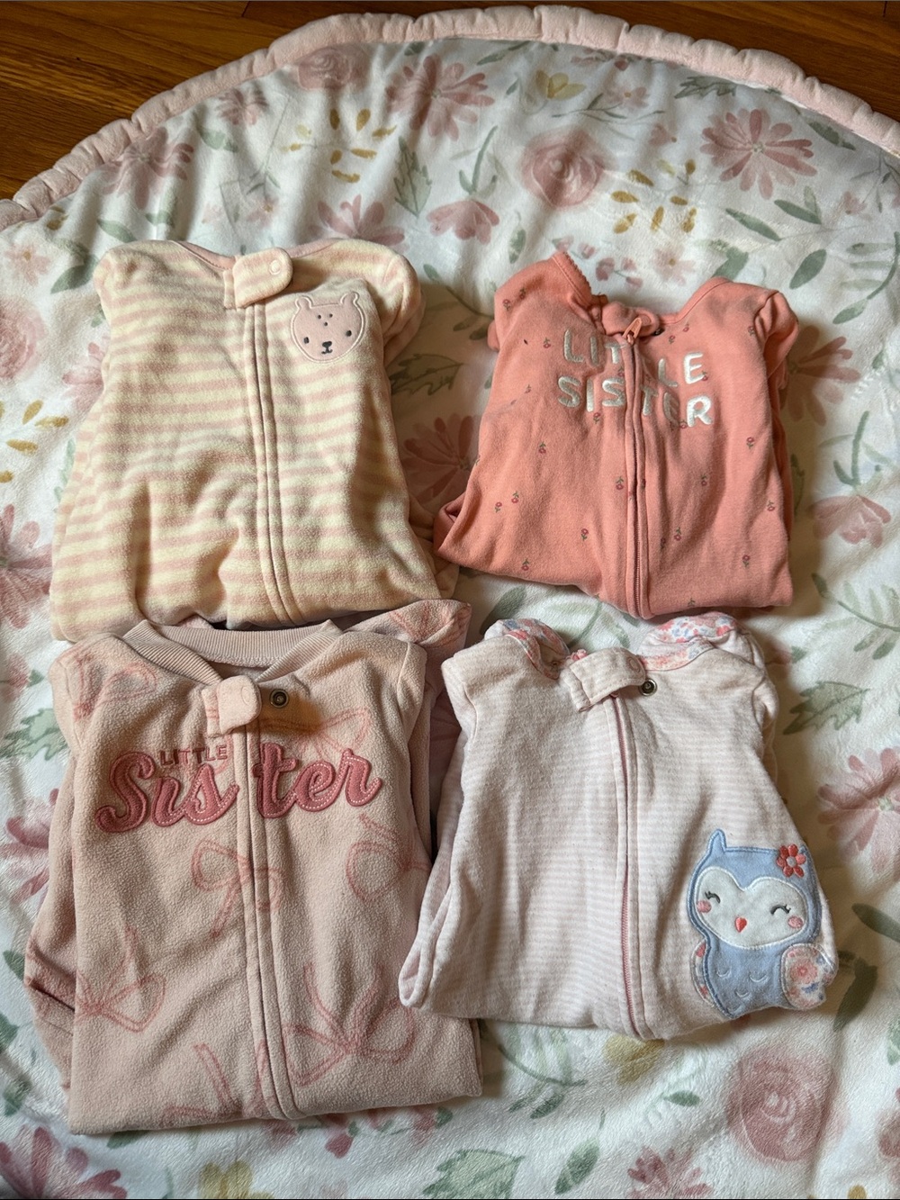 Baby Girl Pink Sleep Bundle - 4 Pack